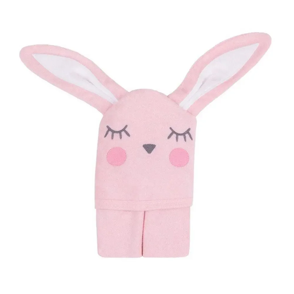 Little Star Organics Baby Bath Pink Hood Towel Bunny Super Soft